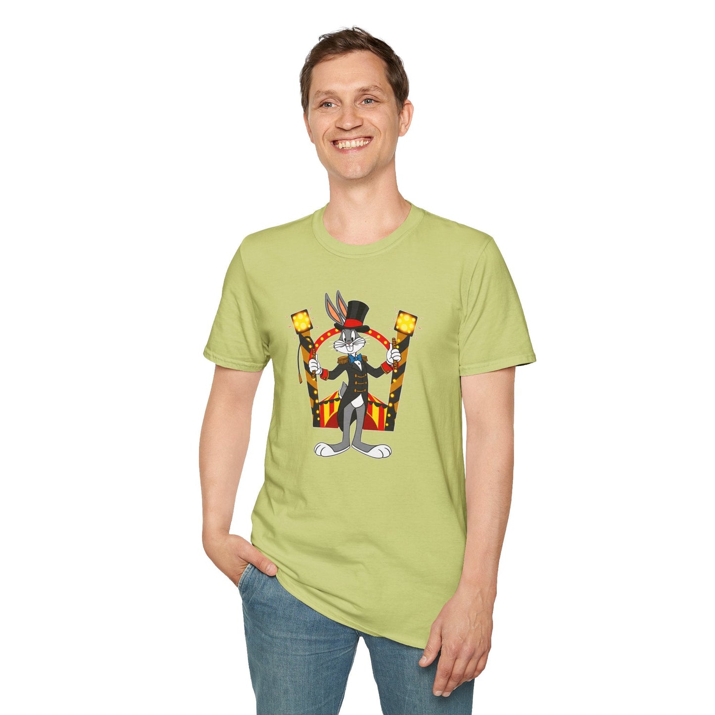 Bugs Bunny T Shirt Unisex Cartoon Tee Gildan Softstyle 64000 Tee Comfort Cotton Fabric