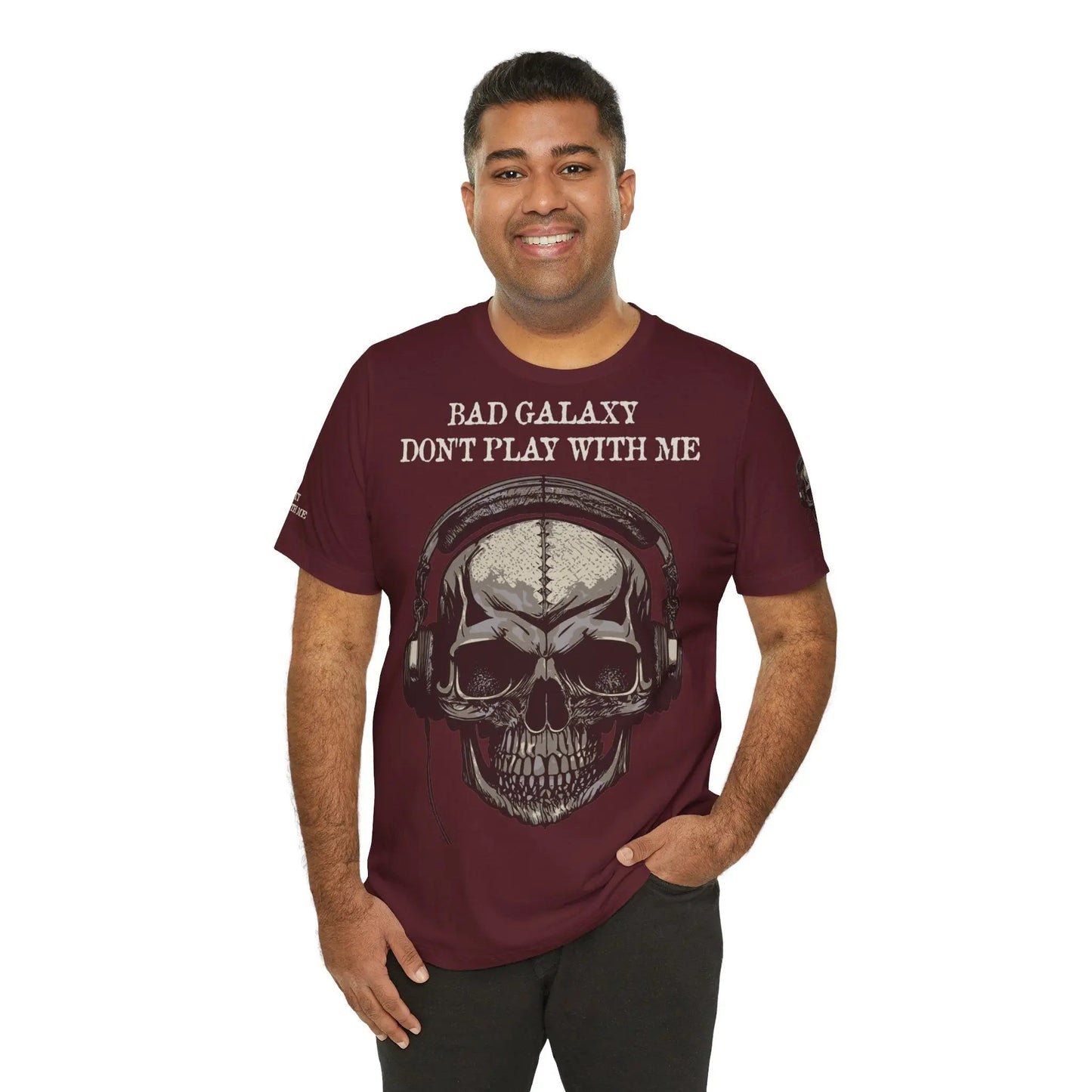Skull T Shirt From Bad Galaxy 100 Percent Cotton Eco Friendly Made In USA With Durable Stitching
