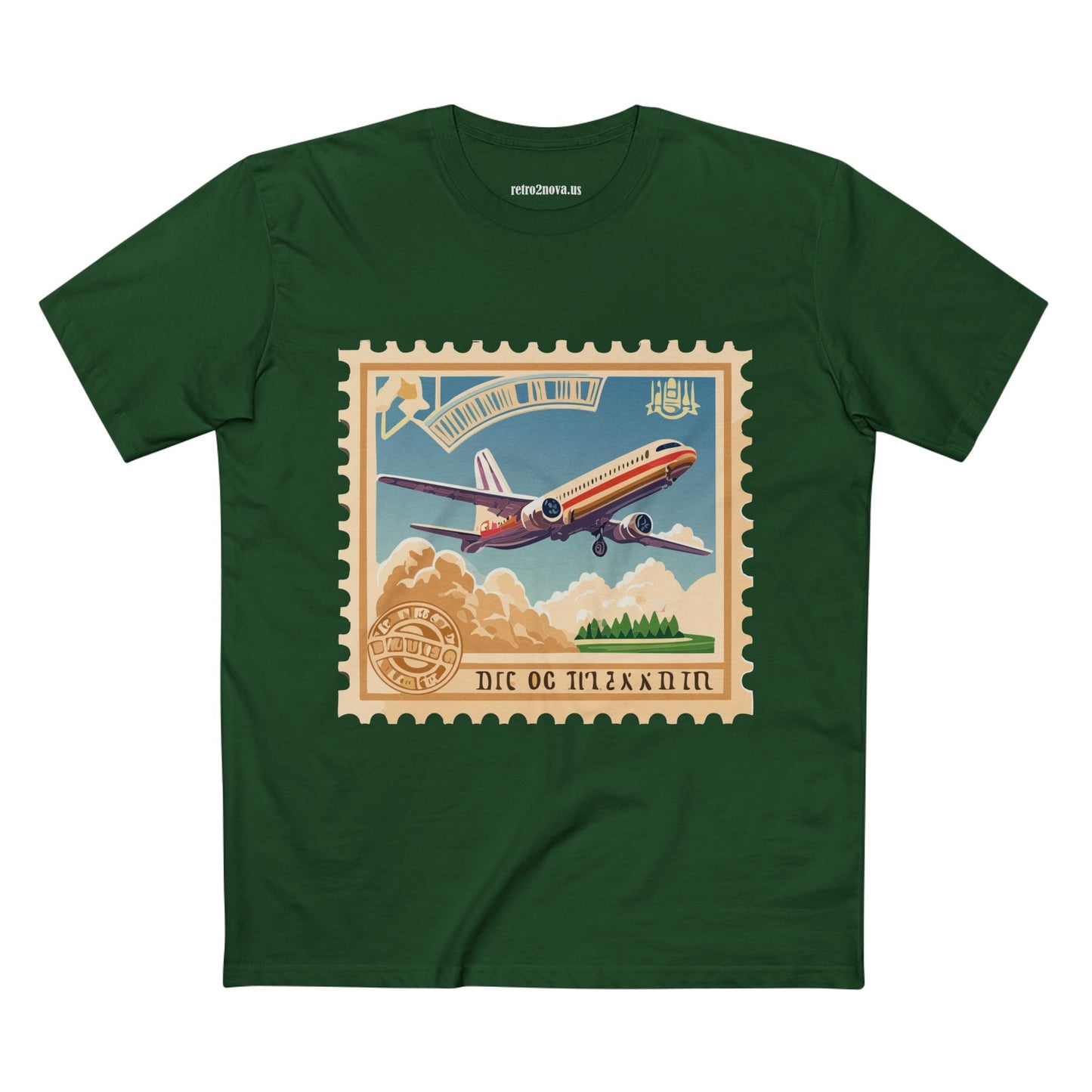 Postage Stamp Shirt Unisex Premium Cotton Tee With Original Art Design Retro2Nova