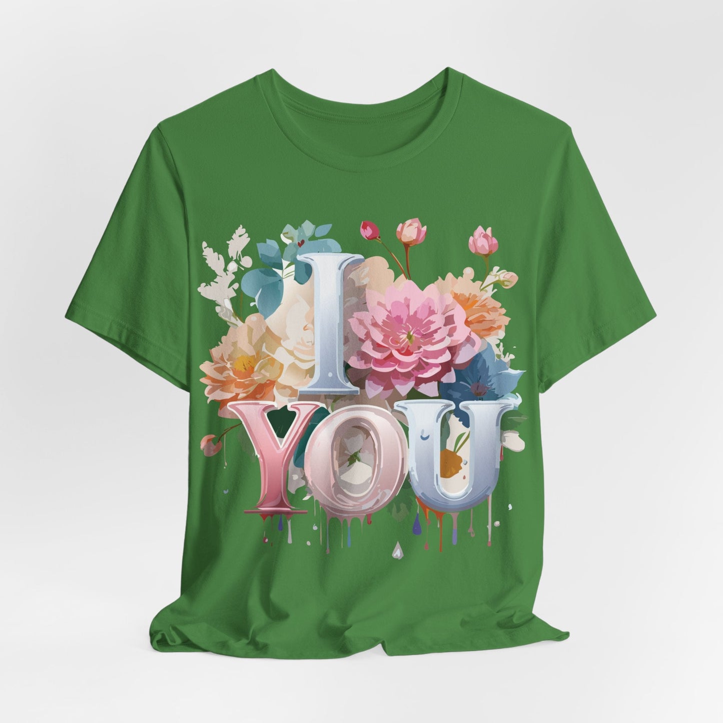 Valentine Day Graphic Unisex 100 Cotton Vintage Artwork with Love and Flower Design Tee 1