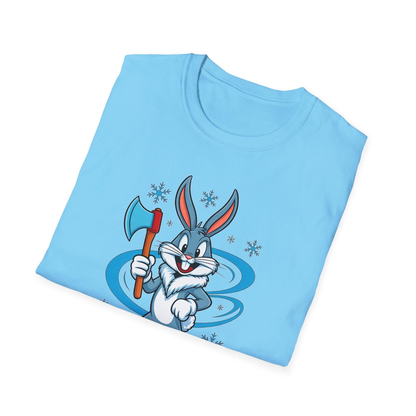 Bugs Bunny T Shirt Cartoon Print Unisex Softstyle Tee Gildan 64000 100 Percent Cotton