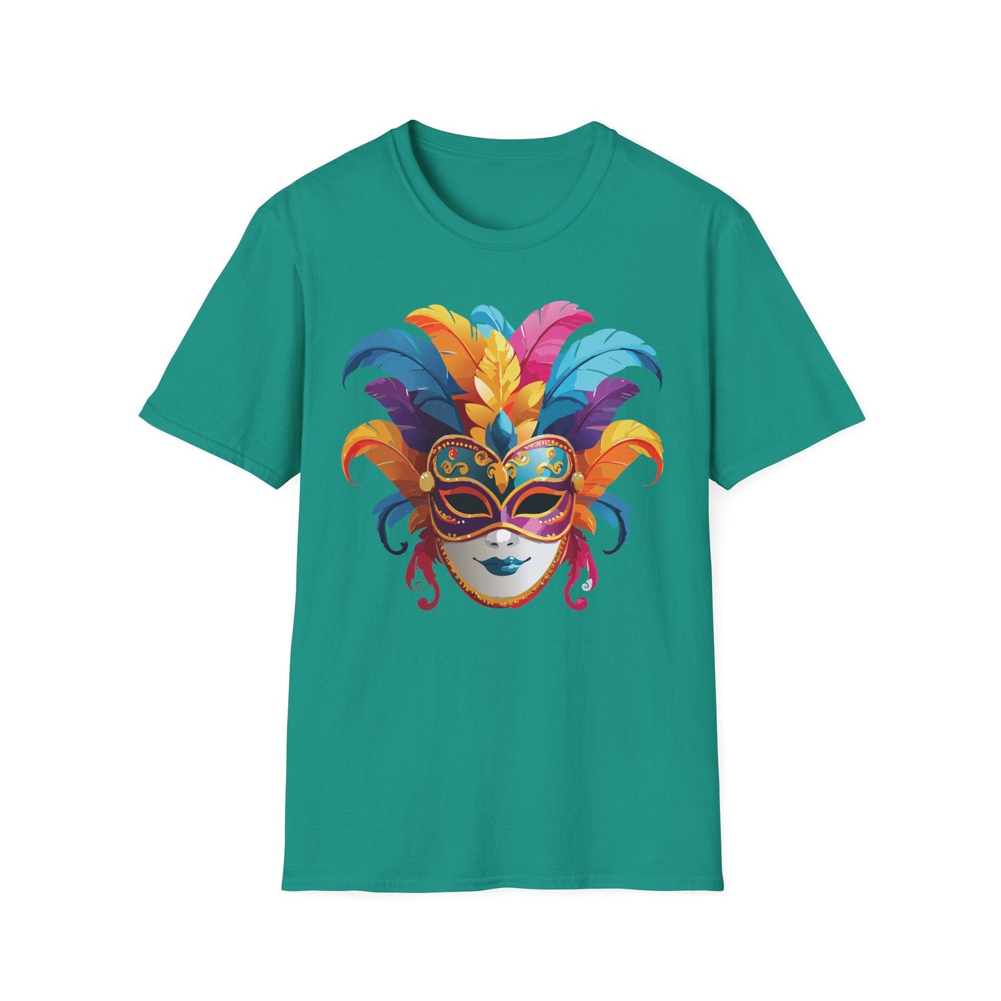 Mask Tee Shirt Unisex Masquerade Design Gildan Softstyle 64000 100 Percent Cotton