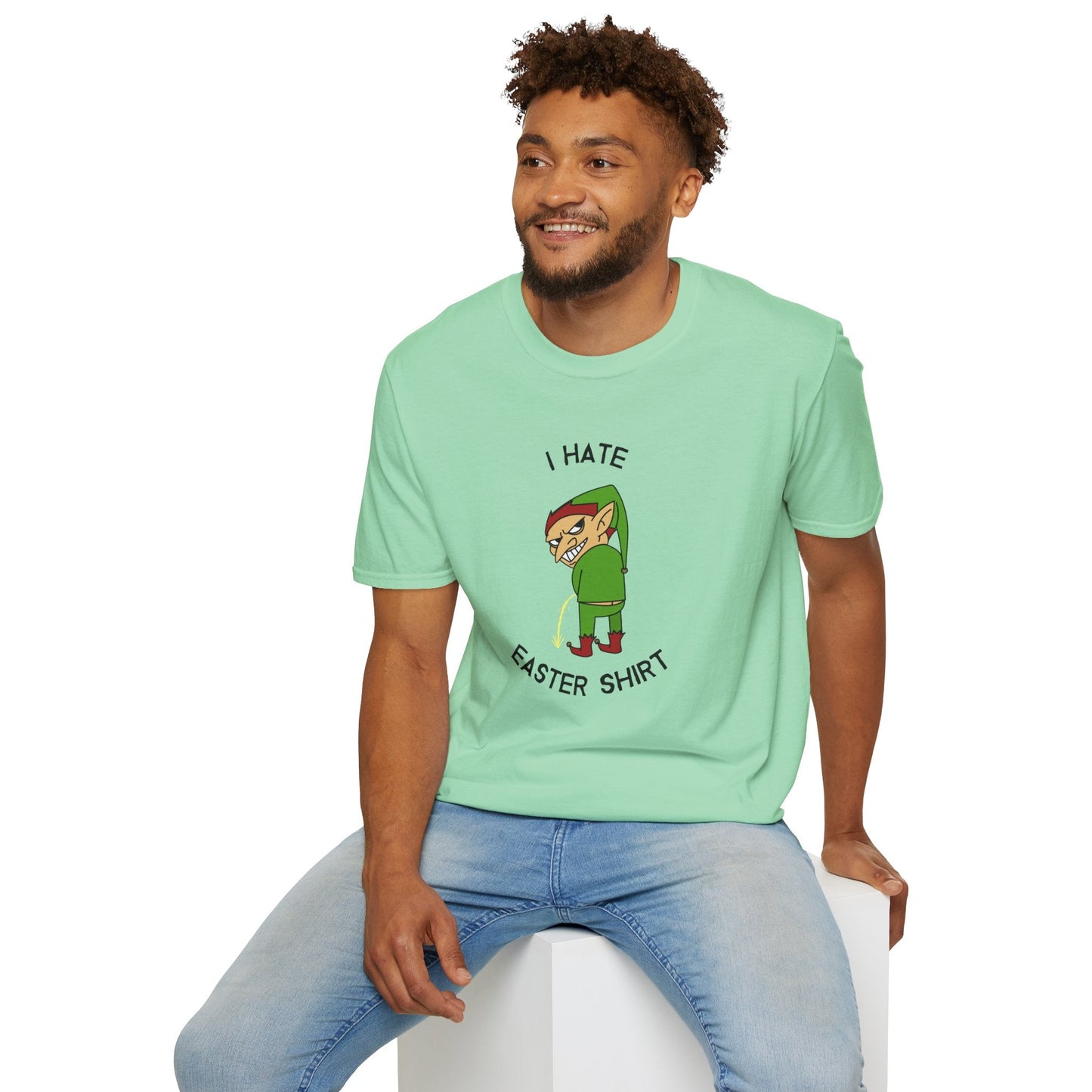 Unisex Easter T Shirt With Art Design Softstyle 100 Percent Ring Spun Cotton Lightweight Tee