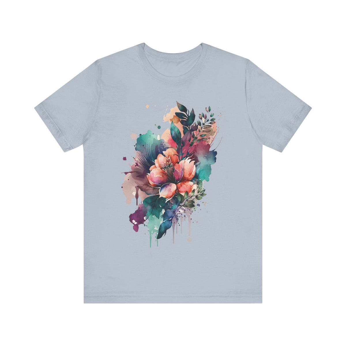 Floral Graphic Tee Shirt - Bella+Canvas Unisex 100 Cotton 57