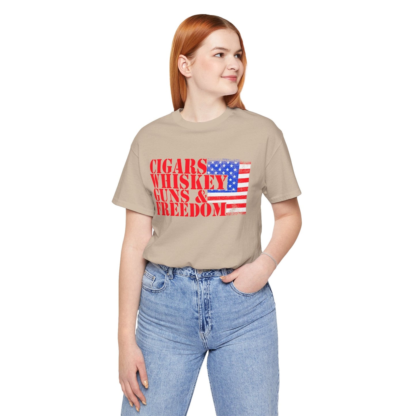 American Flag Graphic Unisex Cotton T-Shirt a2