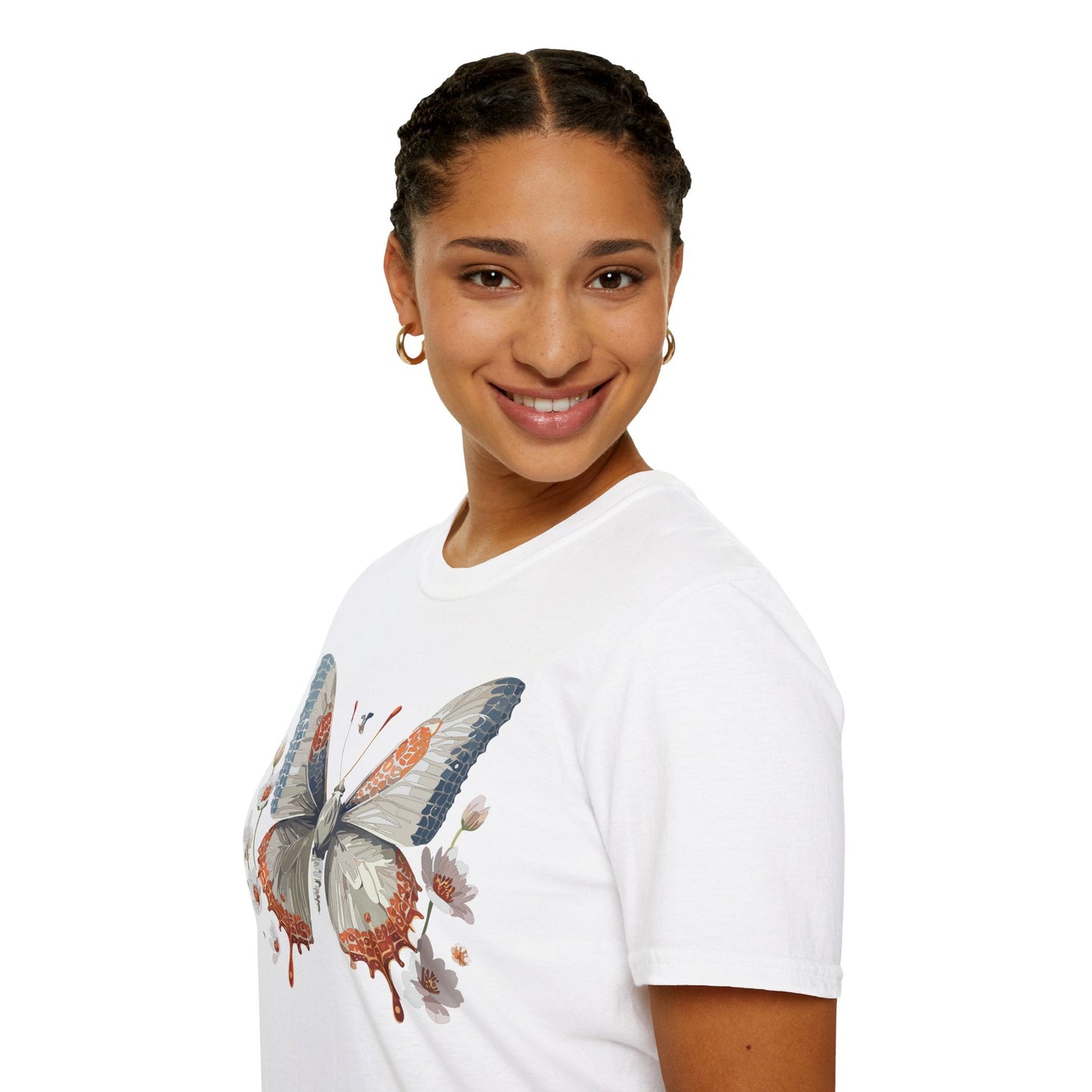 Butterfly Shirt Unisex Short Sleeve Cotton Tee Monarch Design For Men Women Comfort