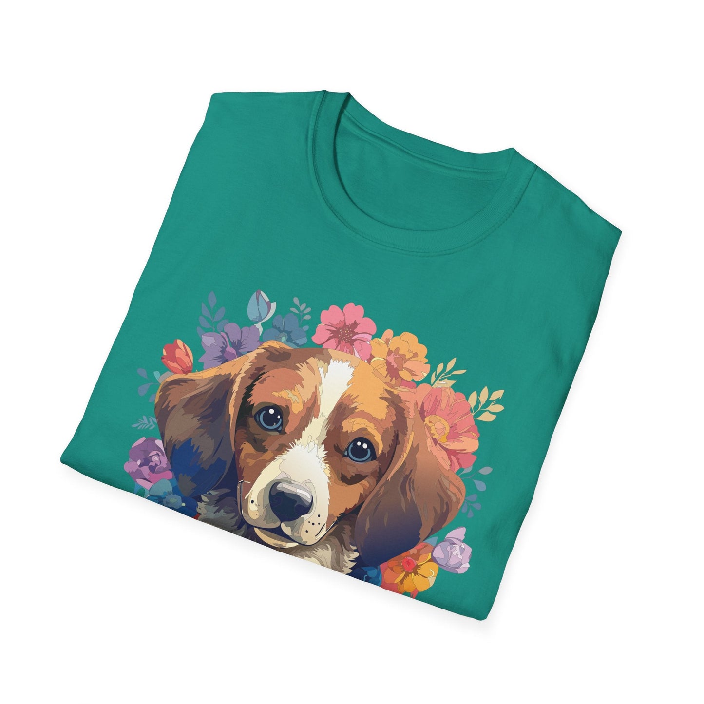 Unisex Dog Shirt Animal Print Tee Gildan Softstyle 64000 Cotton