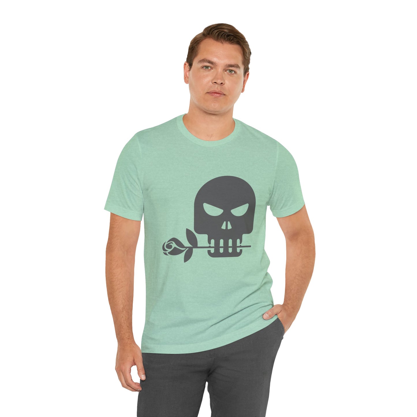 Unisex Cotton Tee Shirt with Skull