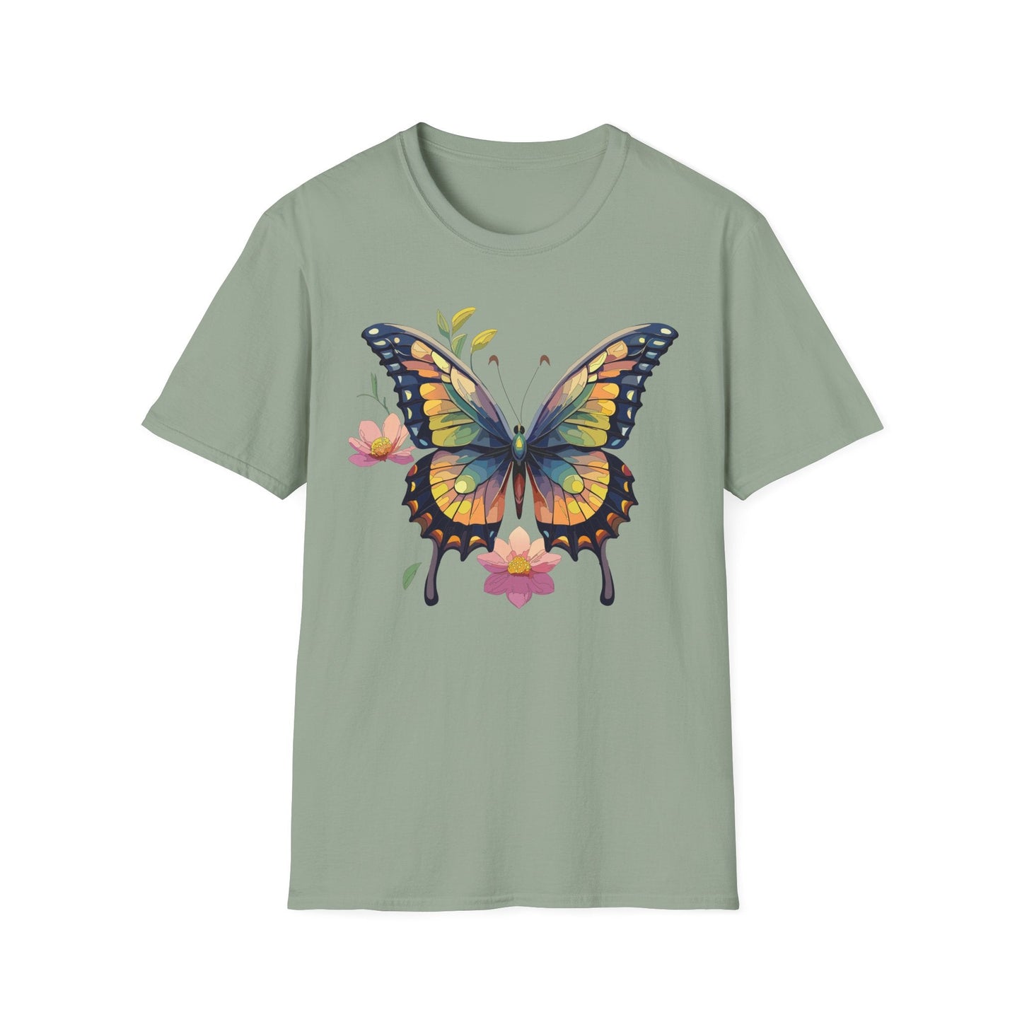 Butterfly Shirt Unisex Monarch Butterfly T Shirt Softstyle Cotton Tee One Hundred Percent Ring Spun