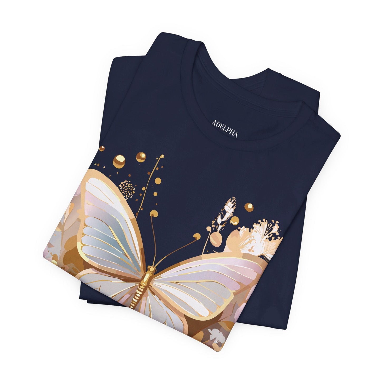Unisex Graphic Tee With Adelpha Artwork Vintage Butterfly Inspired Art Design Tee