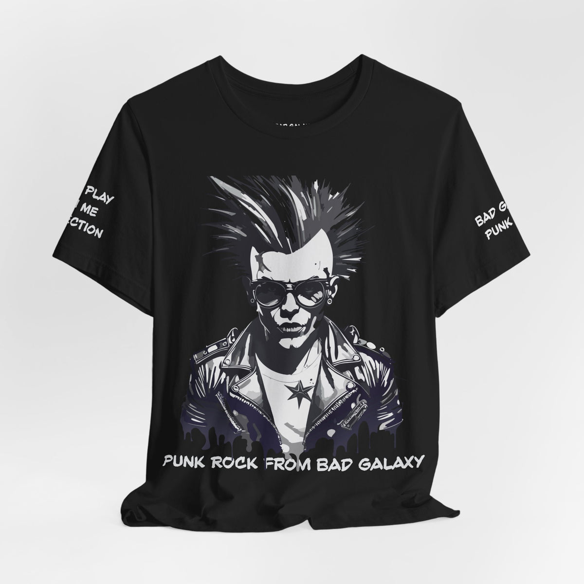 Punk Rock Graphic Unisex Cotton Bella+Canvas Tee with Art Design b40