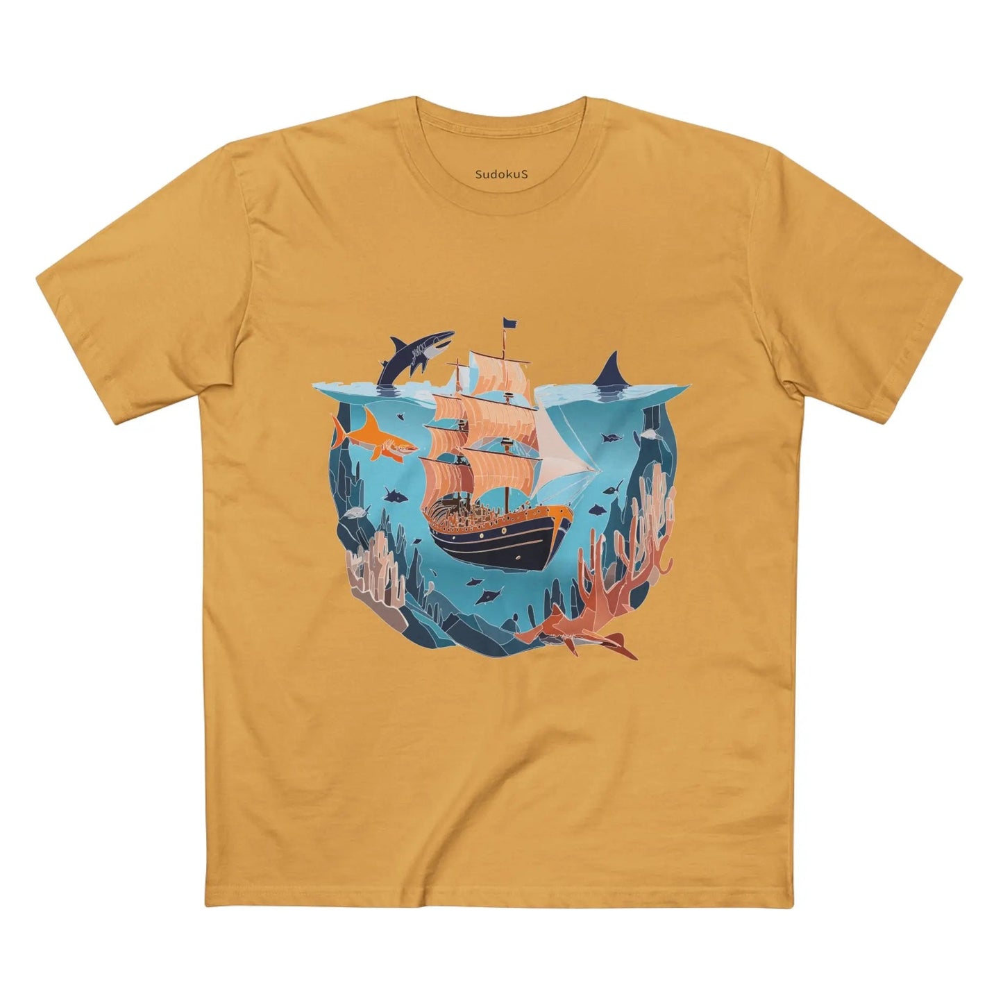 Ocean Coast Graphic Unisex 100 Cotton Staple Tee 28