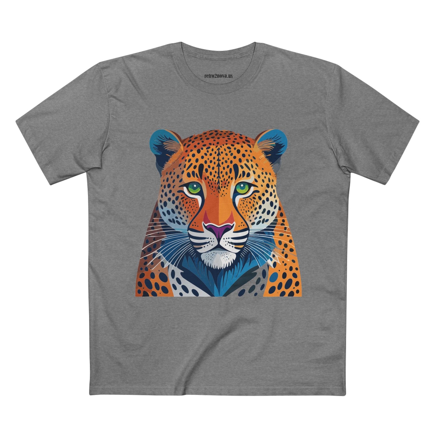 Unisex Cheetah Shirt Premium Cotton Tee With Original Art Design From Retro2Nova Art Collection For Everyday Comfort