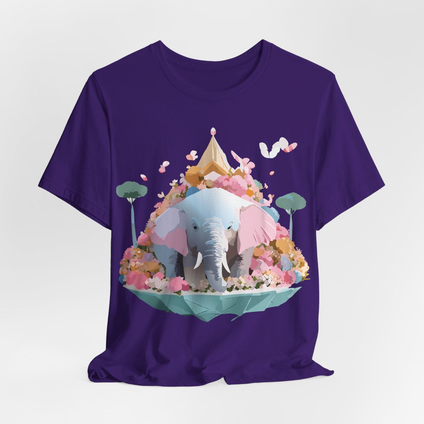 Elephant Graphic Tee Adelpha Unisex Short Sleeve Vintage Inspired Art Design Premium