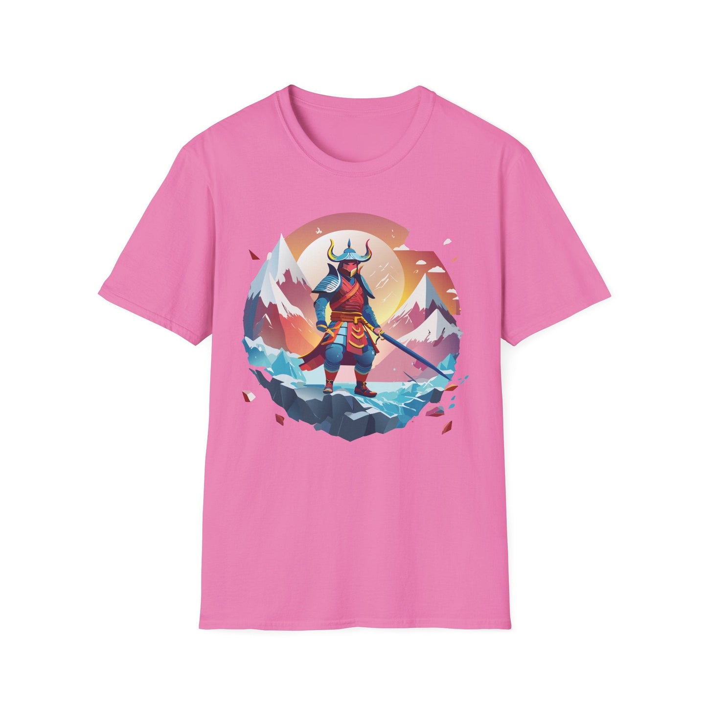 Samurai Style T Shirt Unisex Softstyle 64000 100 Percent Ring Spun Cotton Comfortable Tee