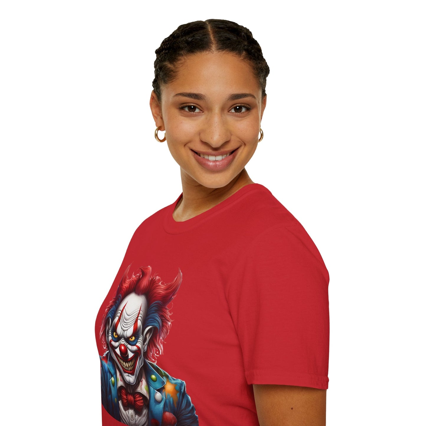 Unisex Clown Shirt With Funny Man Circus Print Tee Gildan Softstyle 64000 Classic Comfort Wear