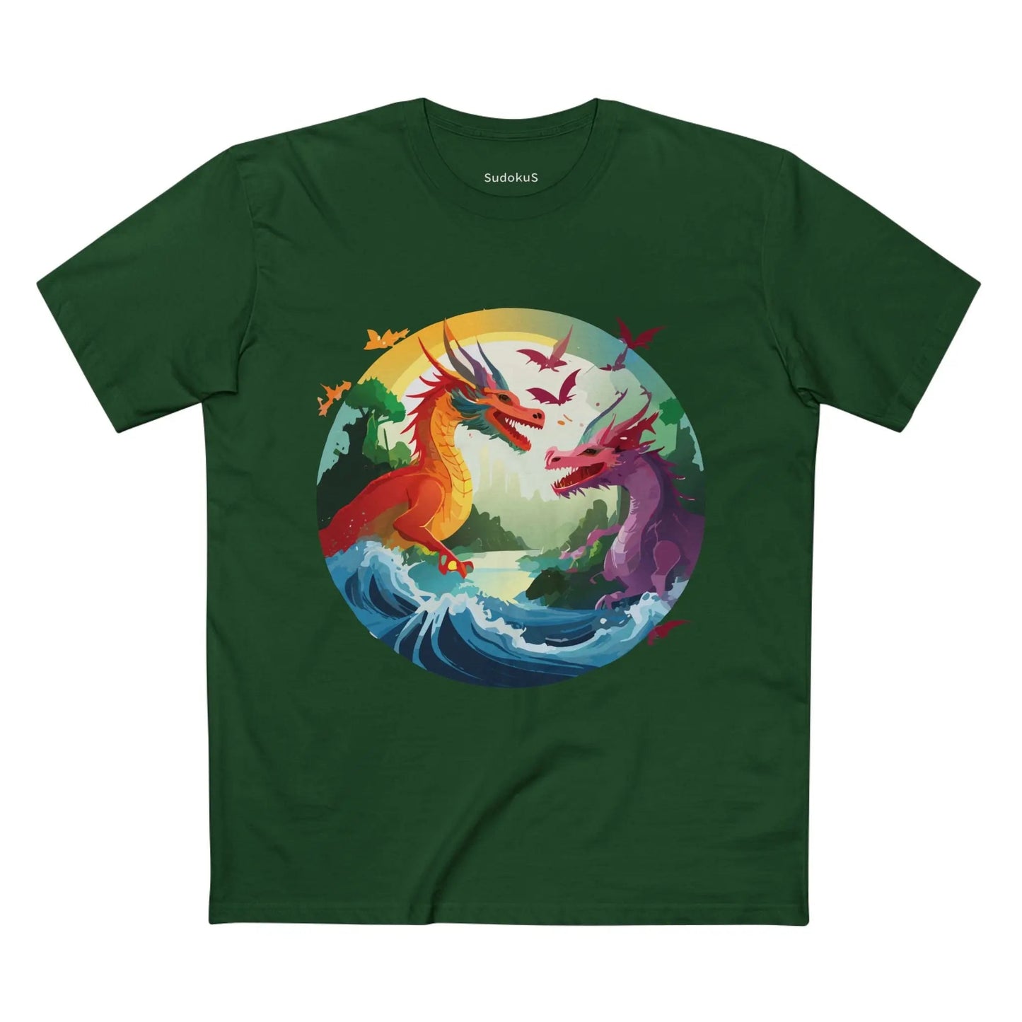 Dragon Graphic Unisex 100 Cotton Staple Tee 16