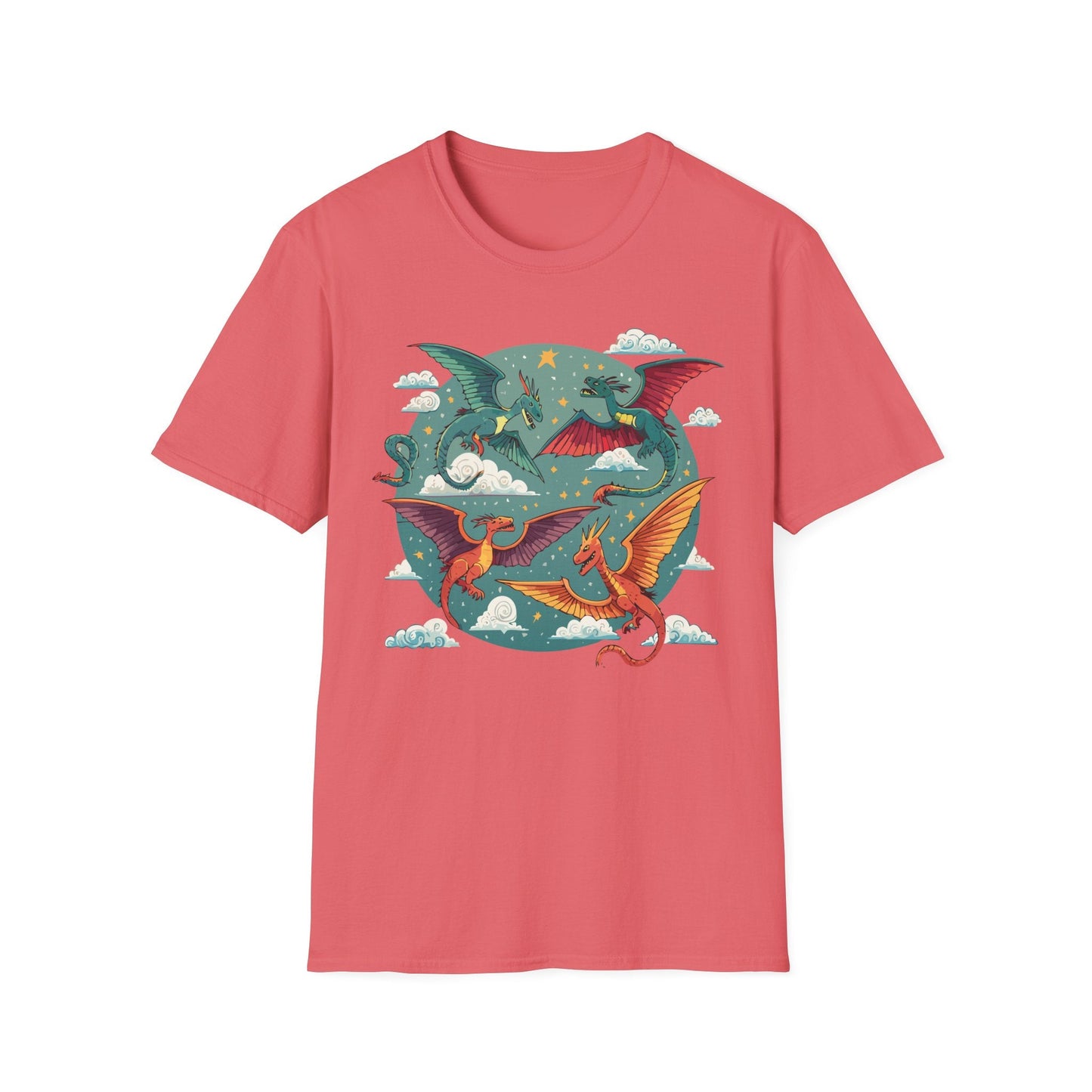 Dragon Graphic Unisex 100 Cotton Tee with Animal Artwork Design 15