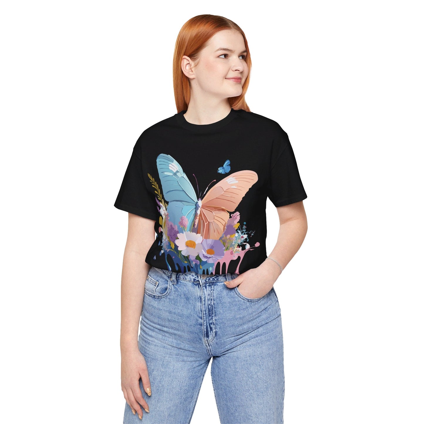 Butterfly Graphic Tee Adelpha Unisex Short Sleeve Art Design