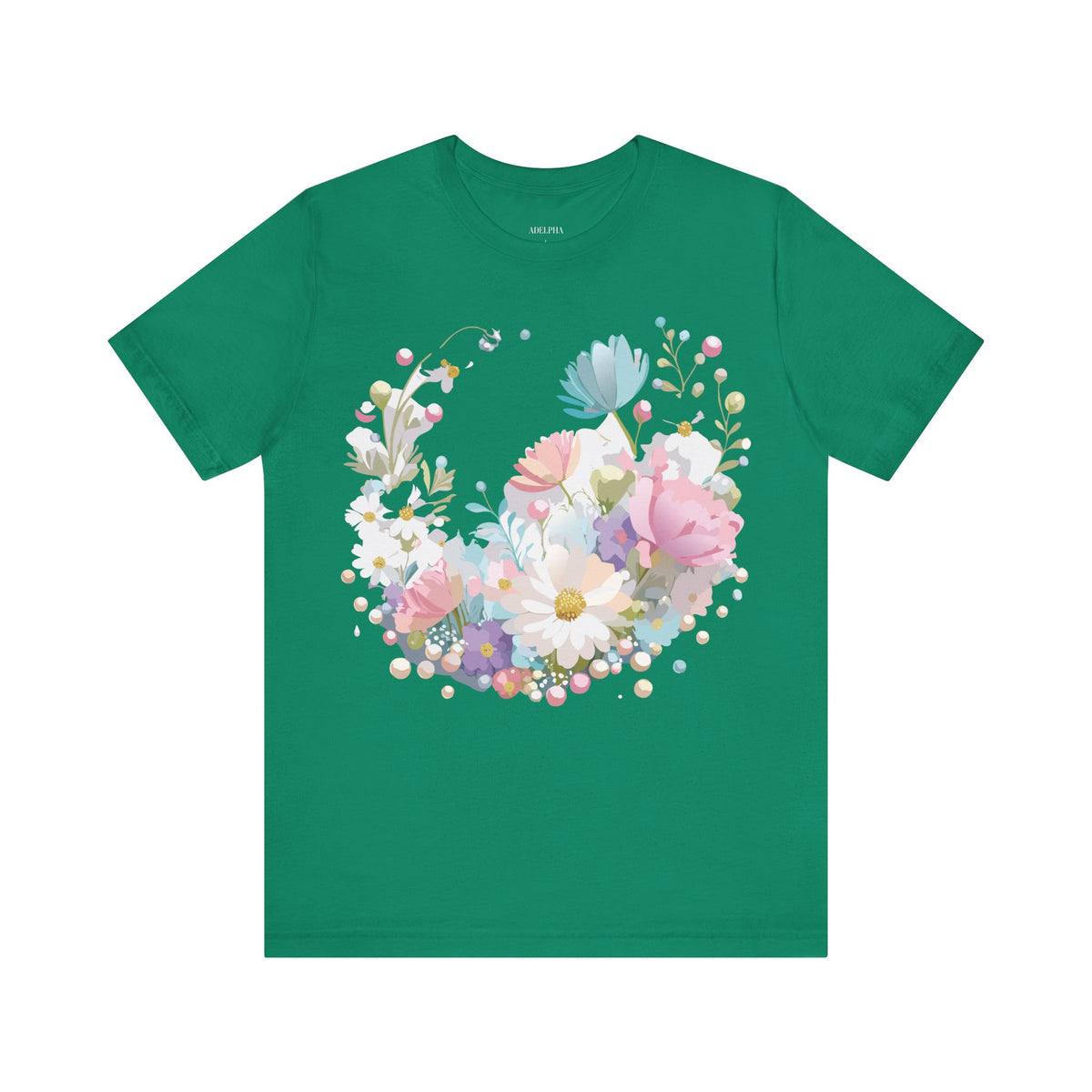Floral Graphic Tee Shirt - Bella+Canvas Unisex 100 Cotton 22