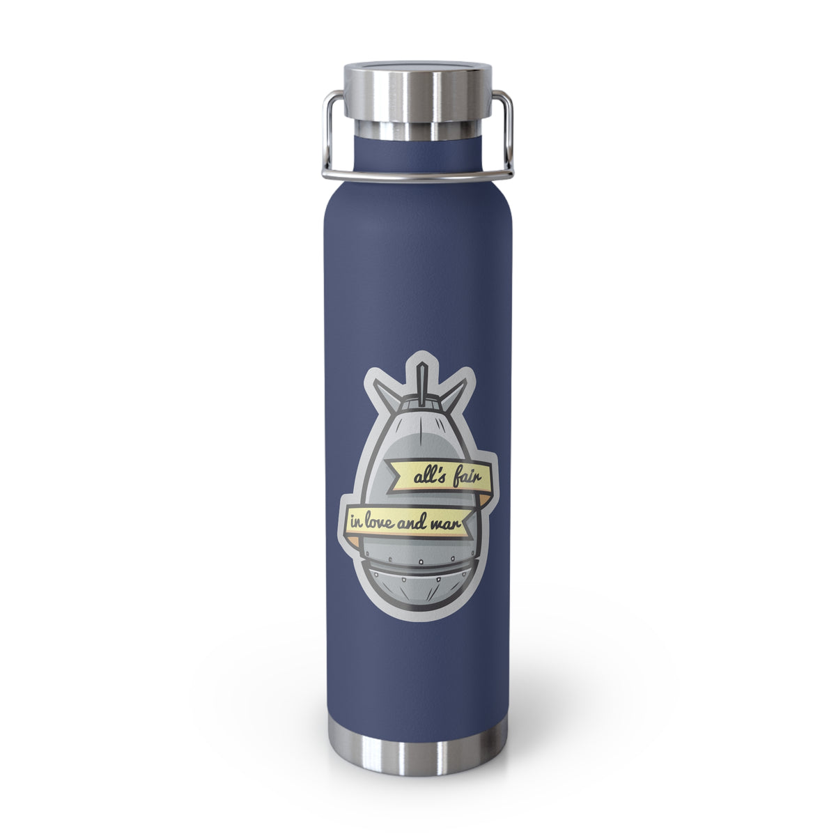 22oz Copper Insulated Water Bottle with Cartoon Design - CV85