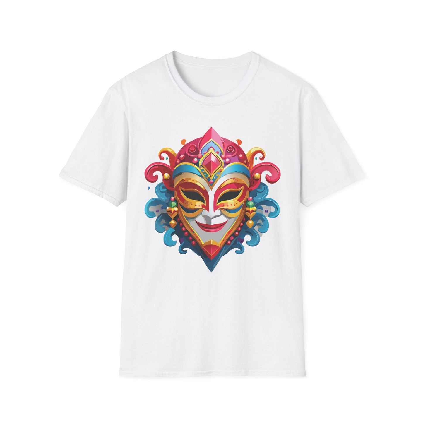 Mask Tee Shirt Unisex Masquerade Tees Softstyle 64000 100 Percent Cotton Lightweight Breathable