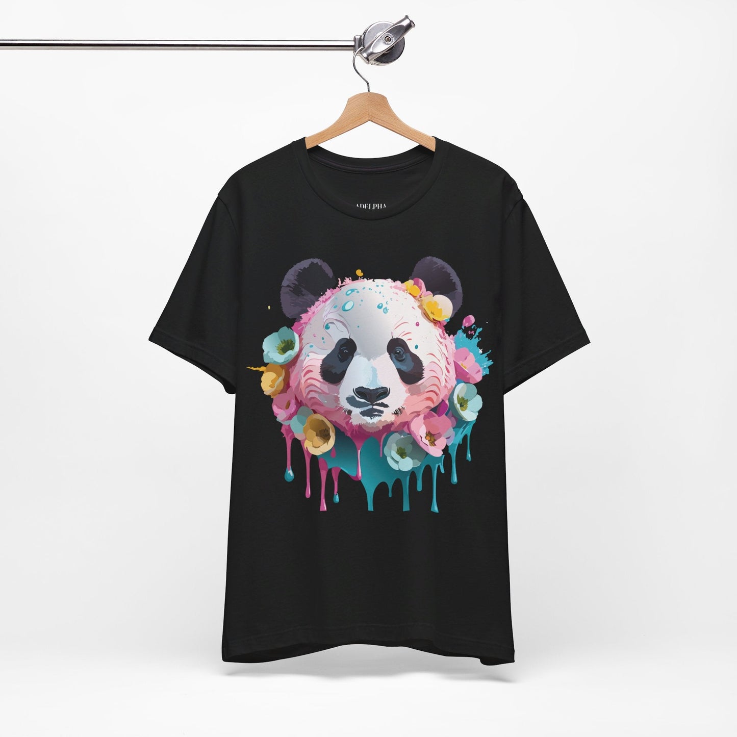 Panda Graphic Unisex 100 Cotton Vintage Art with Animal T-Shirt 5