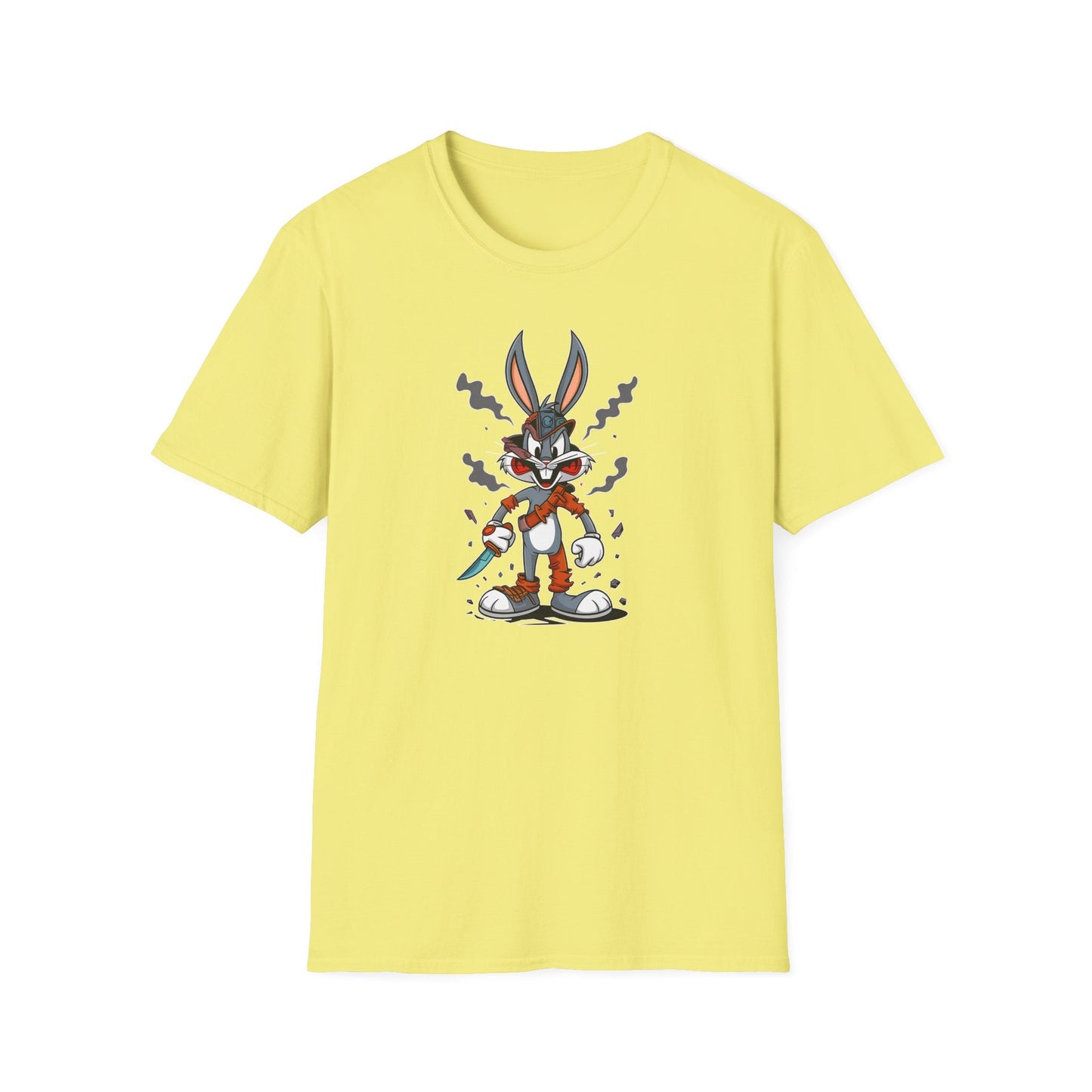Bugs Bunny T Shirt 100 Percent Ring Spun Cotton Gildan Softstyle Unisex Cartoon Graphic Design