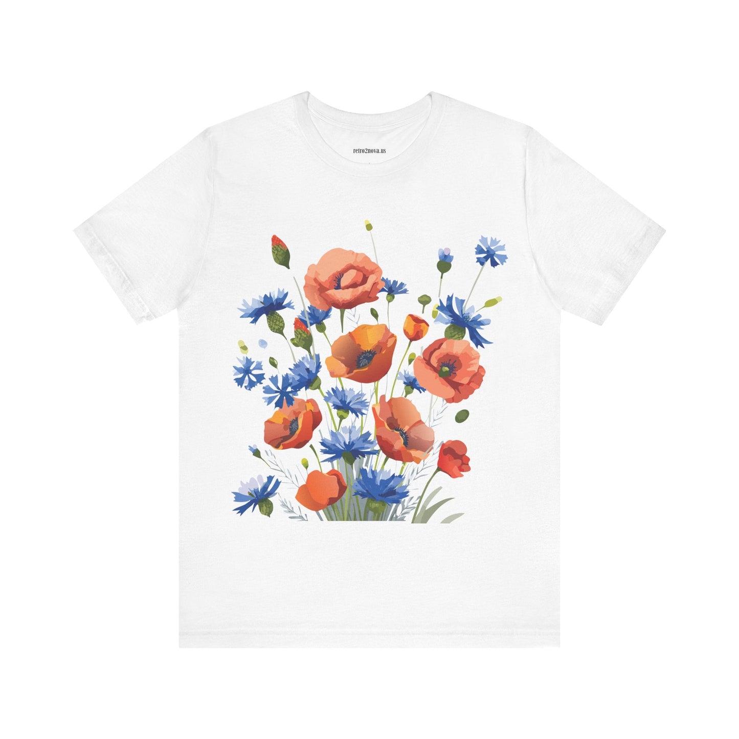 Unisex Floral Shirt Floral Print Tee Lightweight Breathable Fabric Short Sleeve Casual Wear