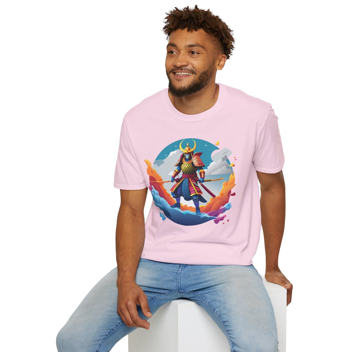 Samurai Shirt Unisex Gildan Softstyle 64000 Tee 100 Percent Ring Spun Cotton Lightweight