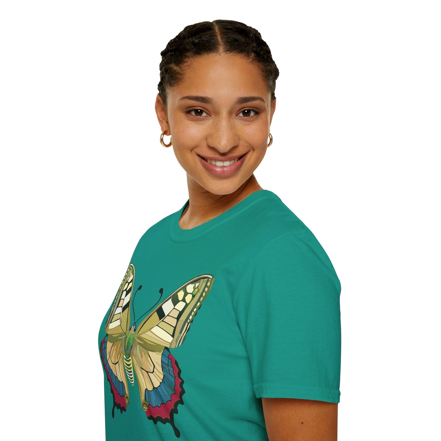 Butterfly T Shirt Unisex Monarch Design Soft Cotton Gildan 64000 Short Sleeve Tee