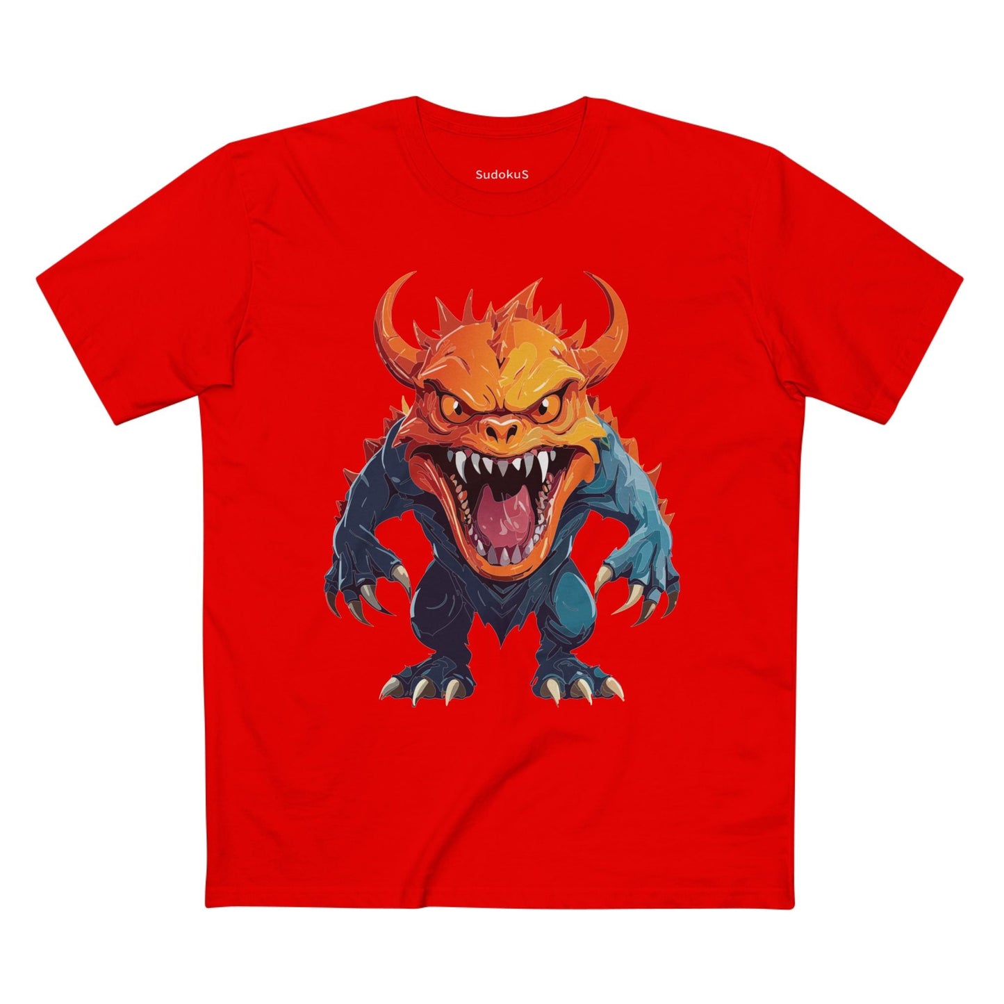 Cartoon Monsters Graphic Unisex 100 Cotton Staple Tee 27