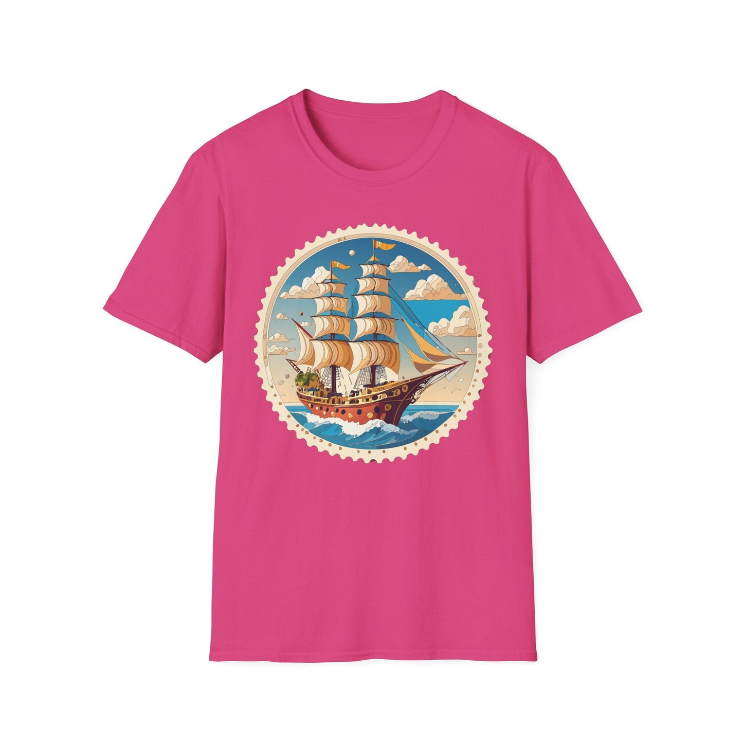 Nautical Ship Frigate Vessel T Shirts Unisex Tee Shirt Softstyle 64000 Ring Spun Cotton Comfort
