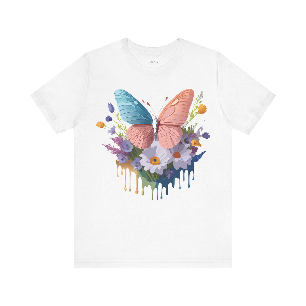 Butterfly Graphic Unisex Cotton Bella+Canvas Tee with Art Design n13