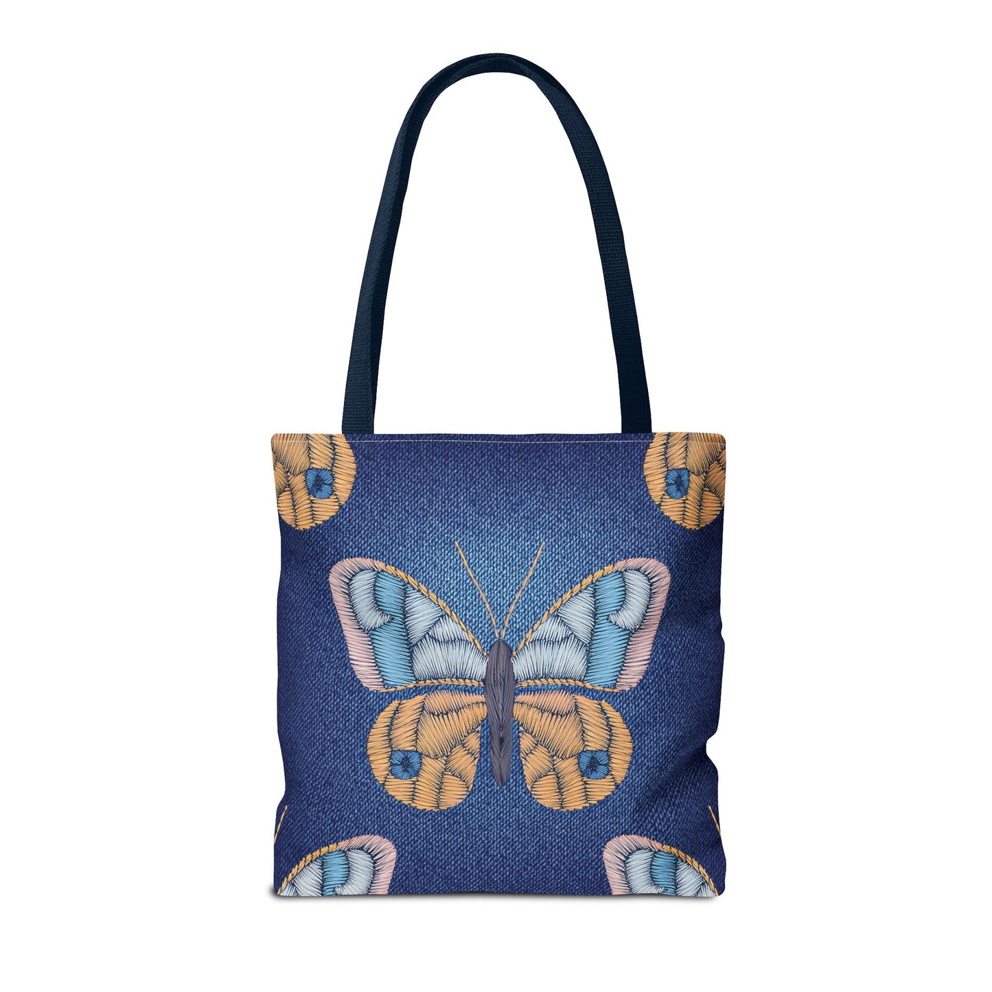 Denim Fabric Imitation Print Unisex Canvas Bag Poly Spun 3 Sizes Tote Bag 175