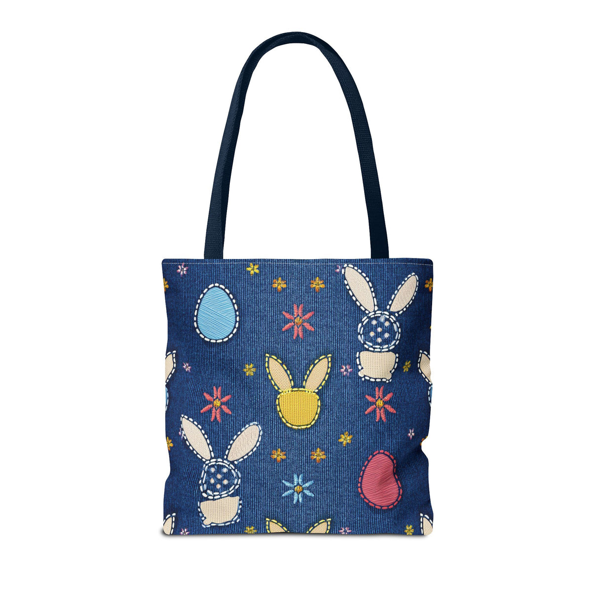 Easter Graphic Design Denim Fabric Imitation Print Unisex Canvas Bag Poly Spun 3 Sizes Tote Bag 204-5