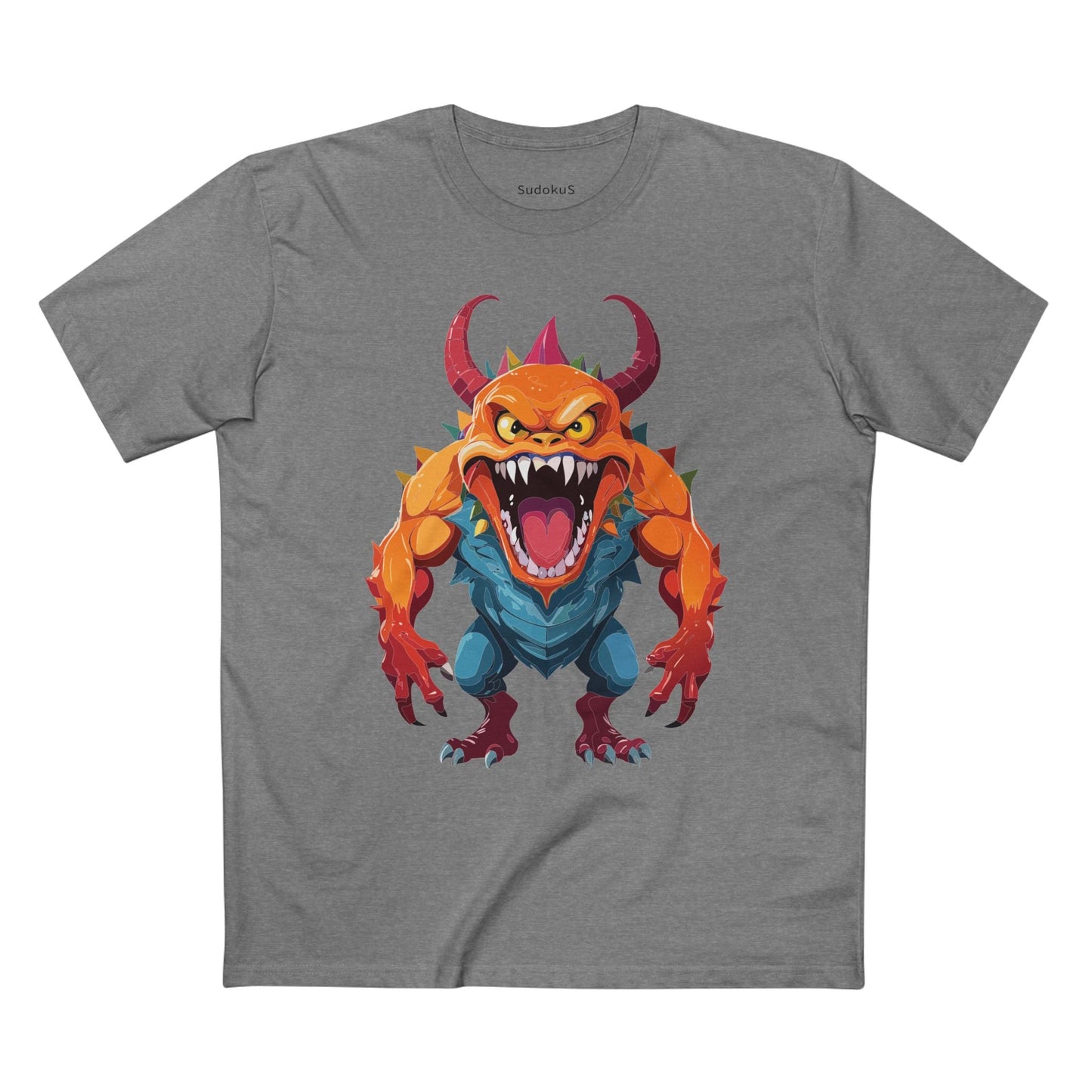 Cartoon Monsters Graphic Unisex 100 Cotton Staple Tee 25