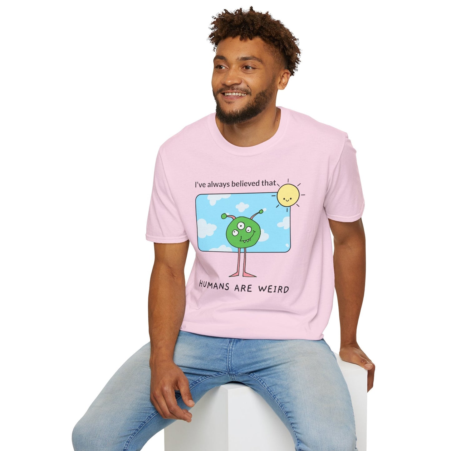 Alien Cartoon Humans Are Weird TShirt