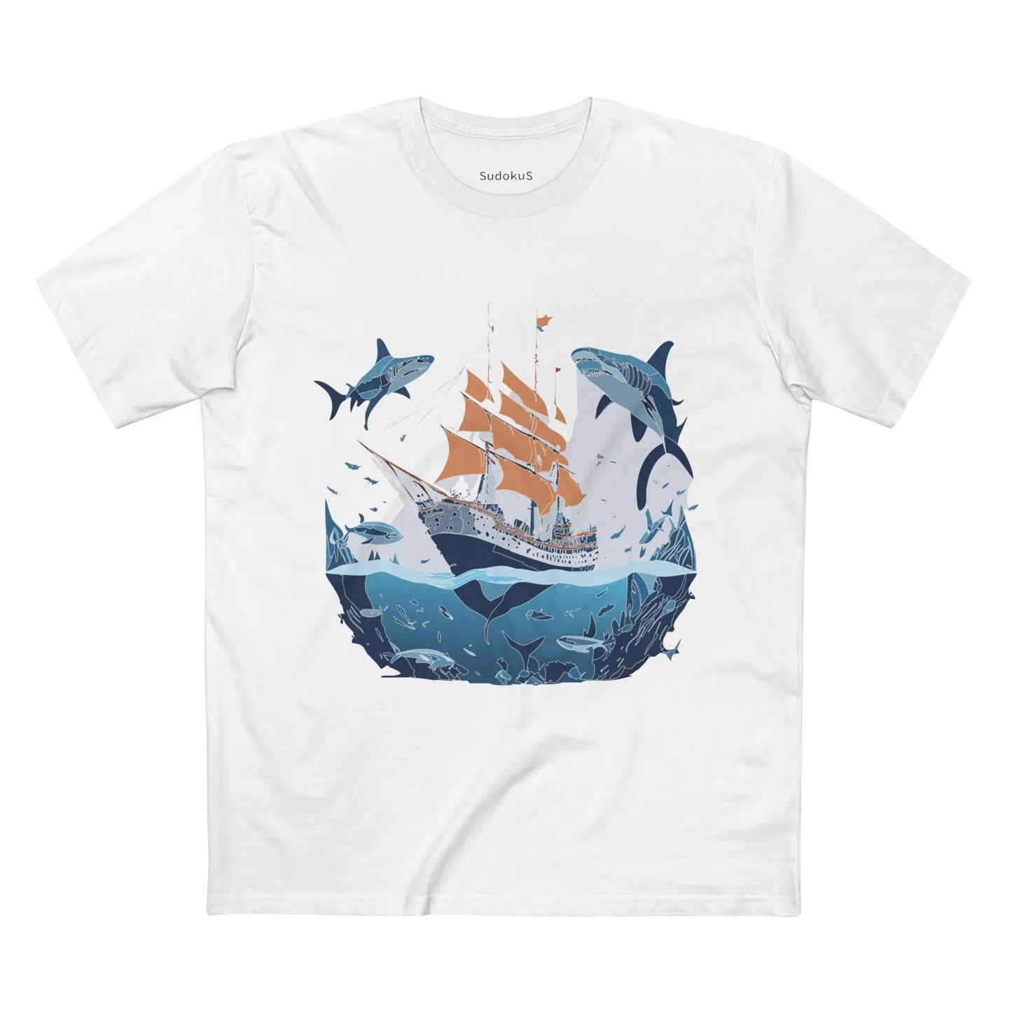 Ocean Coast Graphic Unisex 100 Cotton Staple Tee 33