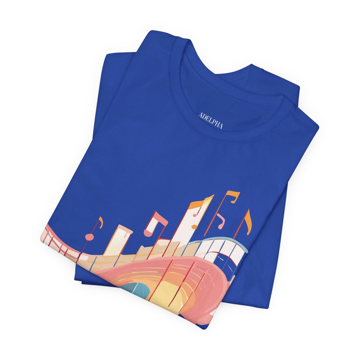 Music Graphic Unisex 100 Cotton Vintage Art with Musical Elements Tee 22