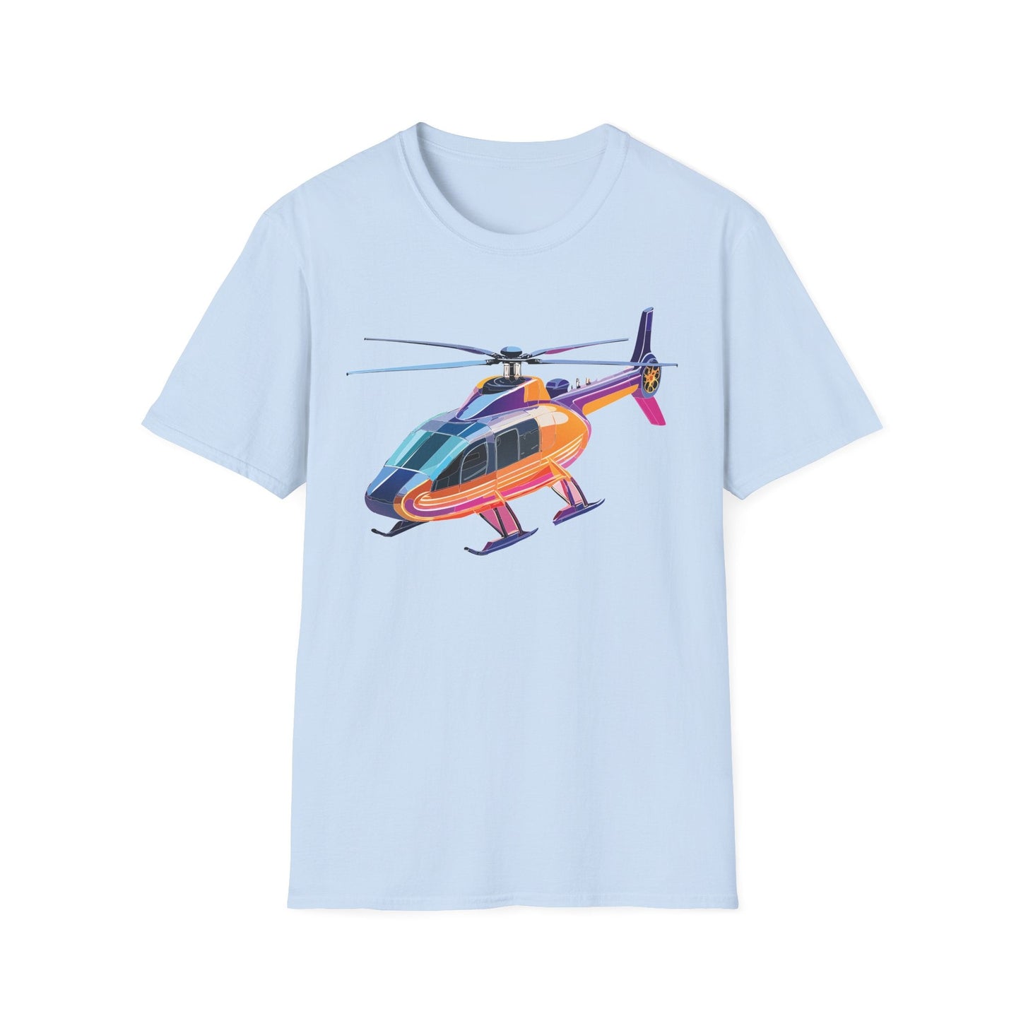 Chopper Helicopter Shirt Unisex Tee Gildan Softstyle 64000 Lightweight 100 Percent Cotton
