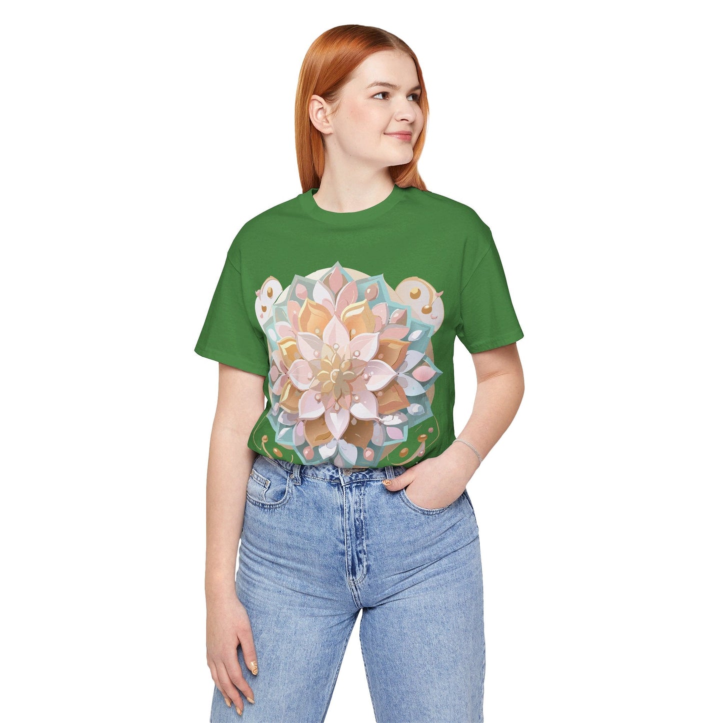 Adelpha Mandala Graphic Tee Unisex Short Sleeve Jersey Shirt Vintage Inspired Artwork