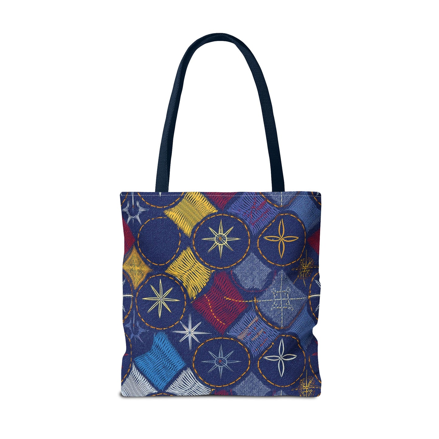 Denim Fabric Imitation Print Unisex Canvas Bag Poly Spun 3 Sizes Tote Bag 183-5
