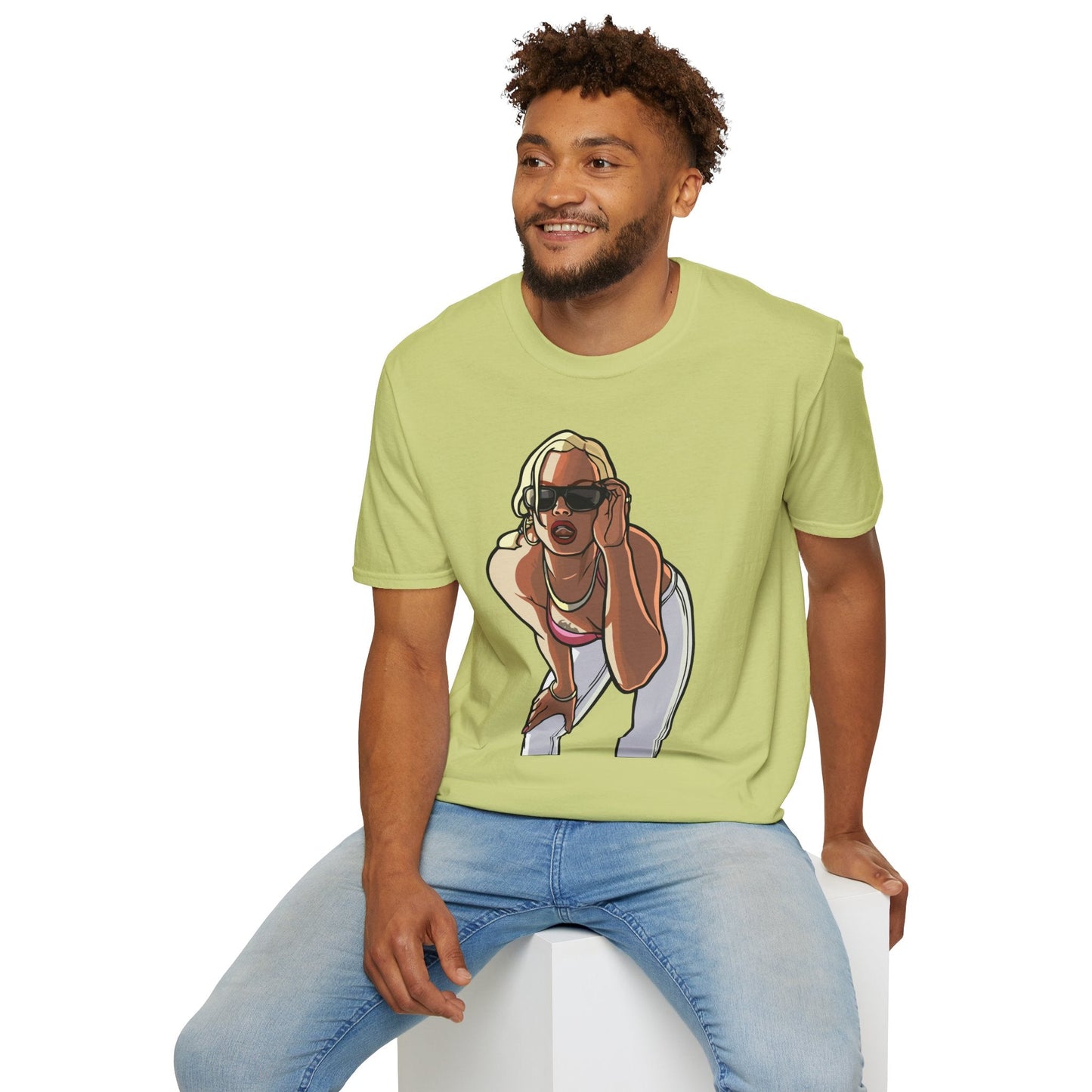 Cartoon Animation T Shirt Funny Tee Unisex Gildan Softstyle 64000 100 Percent Ring Spun Cotton