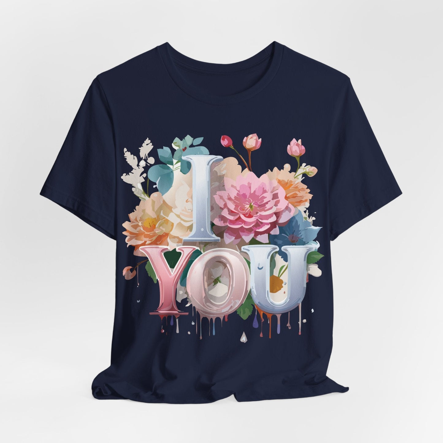 Valentine Day Graphic Unisex 100 Cotton Vintage Artwork with Love and Flower Design Tee 1