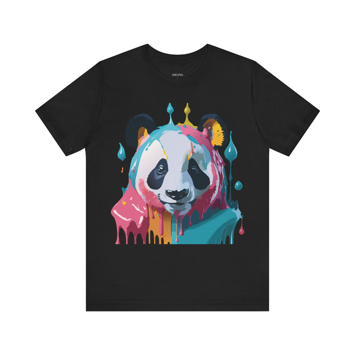 Panda Graphic Unisex Cotton Bella+Canvas Tee with Art Animal Design e52
