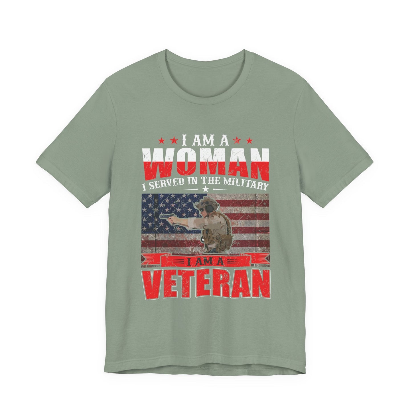 Army Veteran Patriotic Graphic Design Unisex Cotton T-Shirt v27