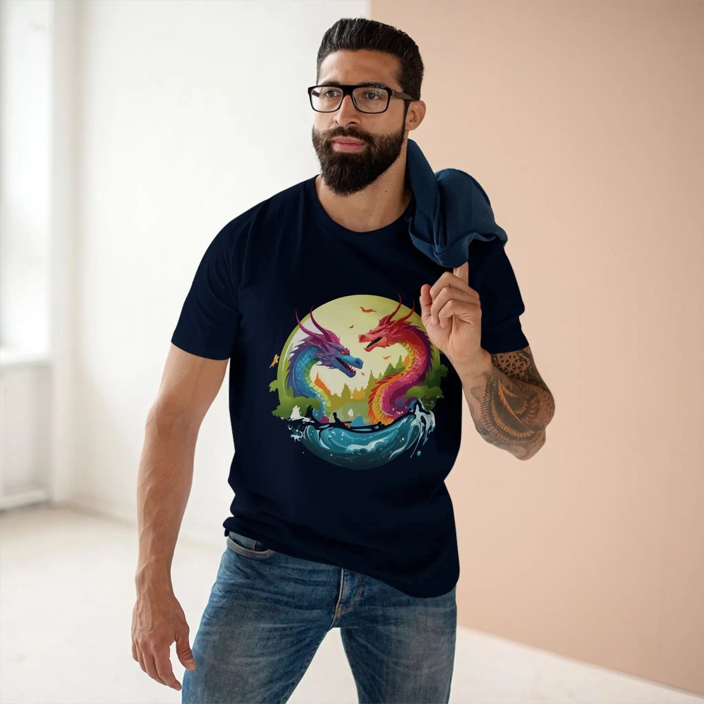 Dragon Graphic Unisex 100 Cotton Staple Tee 19