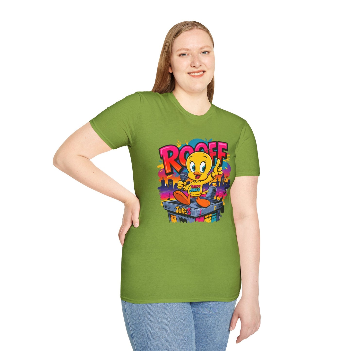 Unisex Cartoon T Shirt With Animation Funny Animals Tee Softstyle Gildan 64000 Cotton