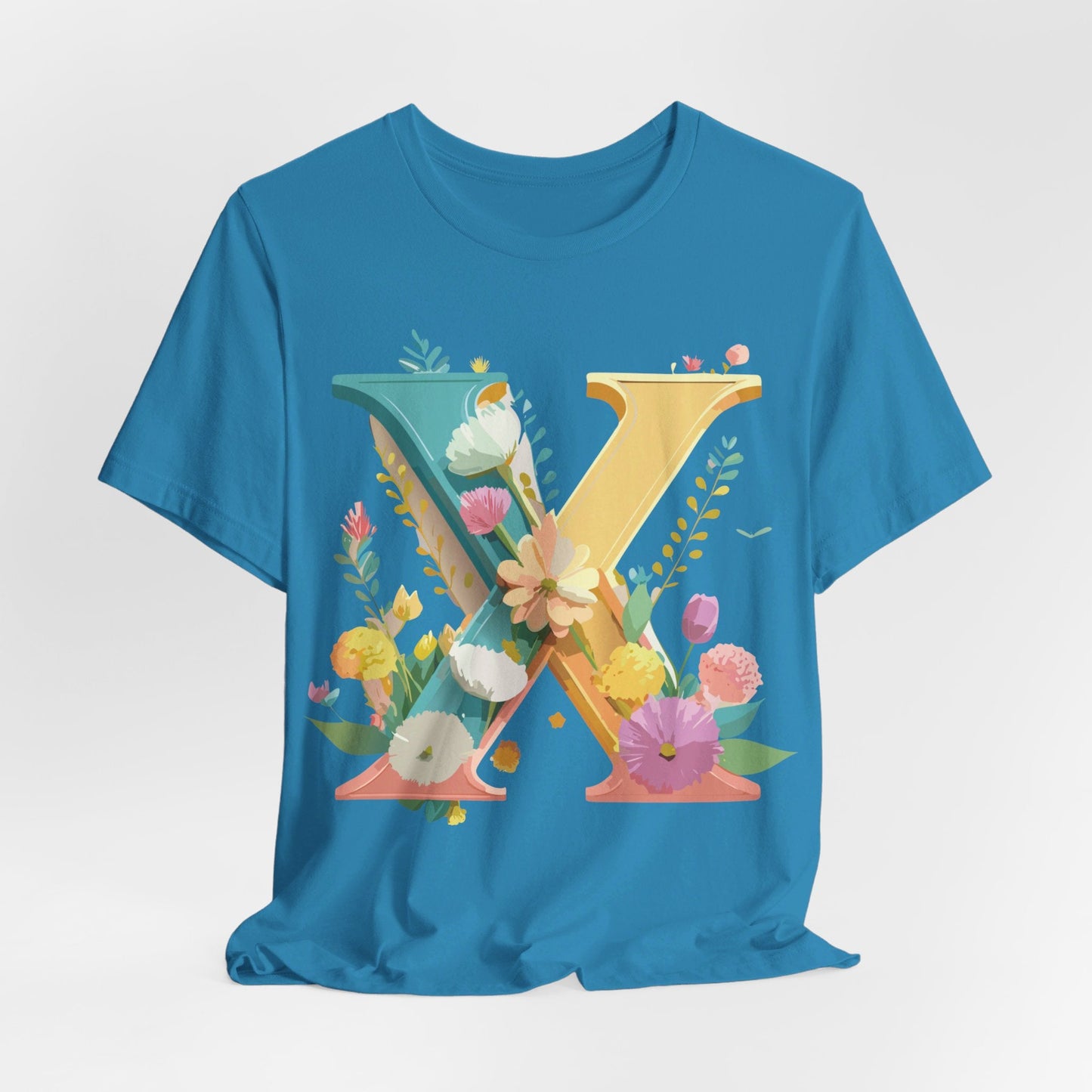 Letter X Shirt Unisex Graphic Tee Adelpha Vintage Inspired Artwork Short Sleeve Edition